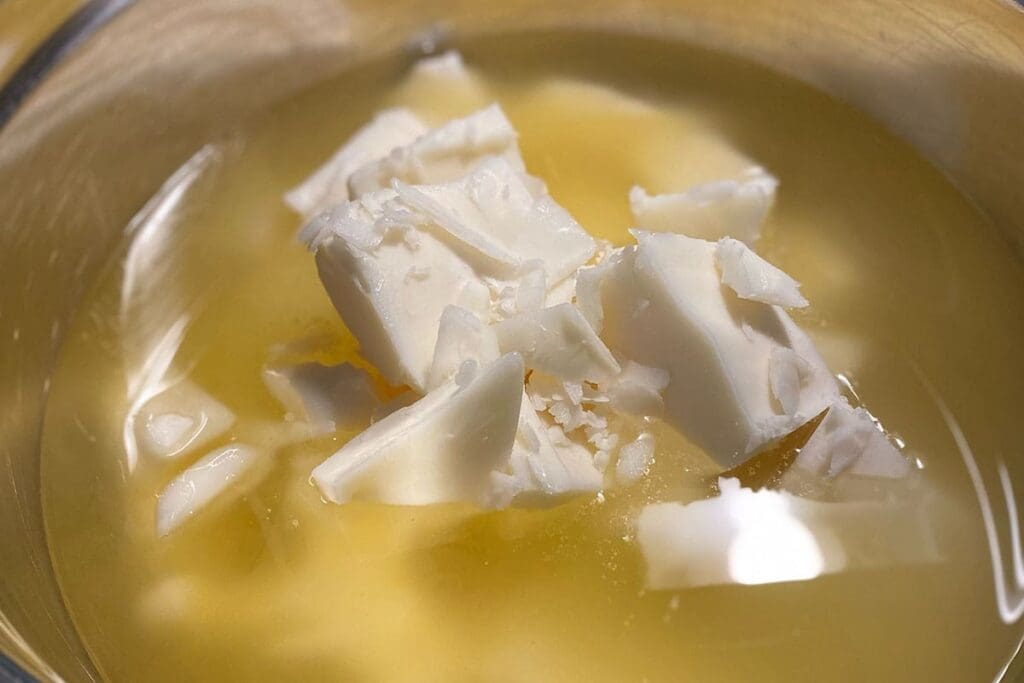 Pot of Golden Tallow Being Refined